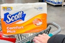 scott comfort plus toilet paper in shopping cart