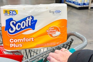 scott comfort plus toilet paper in shopping cart