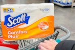 scott comfort plus toilet paper in shopping cart