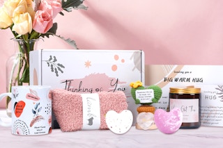 content of care package being displayed