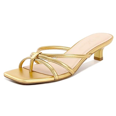 Strappy Kitten Heels, 1.57 in heel
