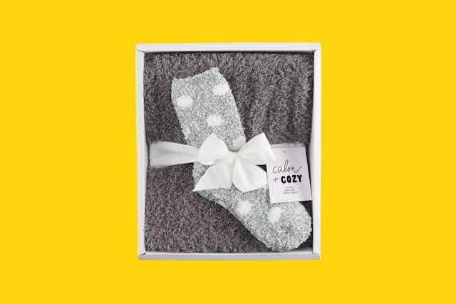 Cozy Sock and Plush Throw Gift Sets, $8.99 - $11.99 at Kohl's (Reg. $34) card image