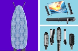 Deals all 50% off or more at Walmart: ironing board, heat hair tools and a sound bar