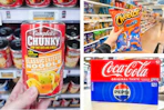 soup chips soda collage