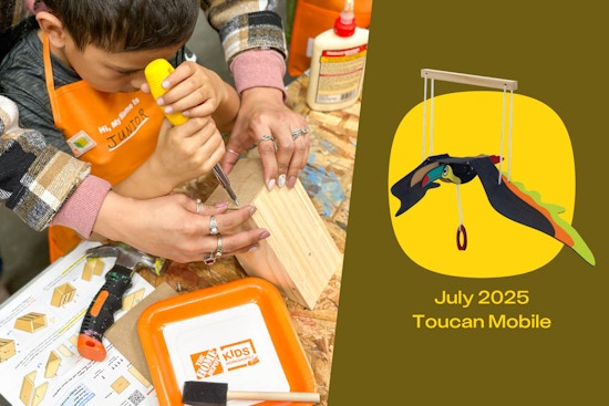 Next Home Depot Kids Workshop: Build a Toucan Mobile on July 5