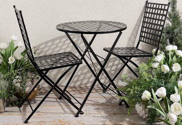 Garden Reflections 3-Piece Foldable Bistro Set, Only $92 Shipped (Reg. $168) card image
