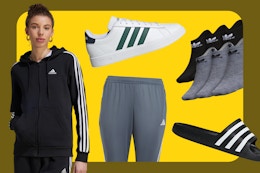 Adidas Sneakers, Jackets, and More for $25 and Under ($8 Adult Slides) card image