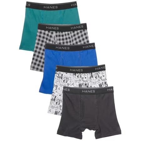 Hanes Kids' Boxer Briefs 5-Pack