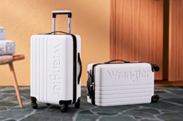 Wrangler Luggage Set With Carry-on and Packing Cubes, Only $34 at Walmart card image