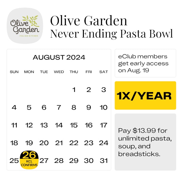 Olive Garden's Never Ending Pasta Bowls Is Back for 2024! How It Works