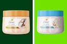 dove body scrub on a grid