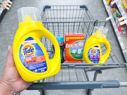 Tide Simply, Downy, and Bounce Laundry Care: Get 4 for $10 at Walgreens card image