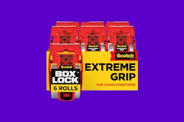 a 6-pack of scotch box lock tape