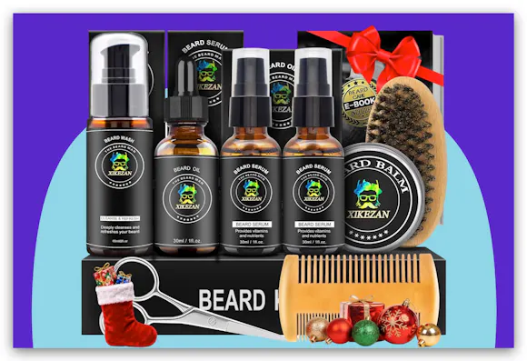 9-Piece Beard Grooming Kit, Only $9.99 for a Limited Time on Amazon