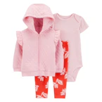 Kids' 3-Piece Cardigan Outfit Set