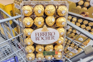 ferrero rocher chocolates in shopping cart