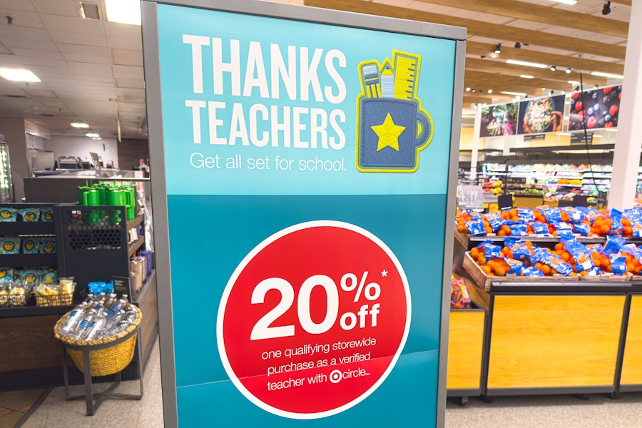 target-teacher-discount-signage-july-august-2025