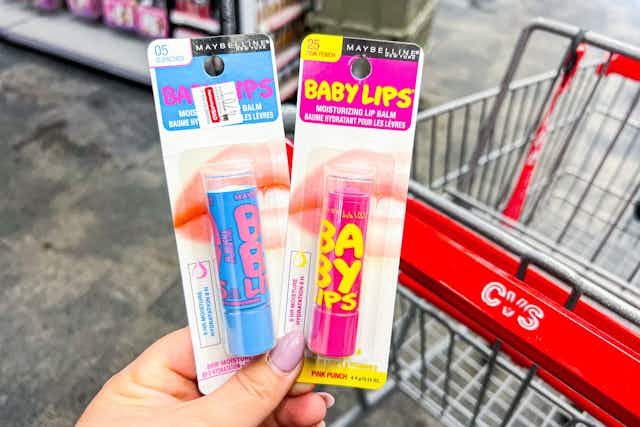Shop in Stores for Free Maybelline Baby Lips at CVS card image