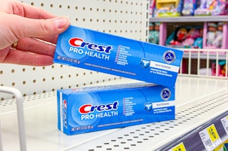 hand pickup crest pro-health toothpaste