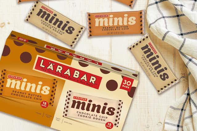 Get 60 Larabar Mini Fruit and Nut Bars for $20 on Amazon ($0.33 per Bar) card image