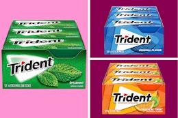 Trident Sugar-Free Gum 12-Pack, as Low as $7.11 on Amazon card image