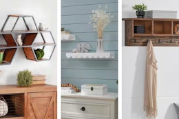 home depot wall shelves collage