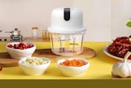 350ML Electric Garlic Chopper, Portable Veggie Chopper on a kitchen counter.