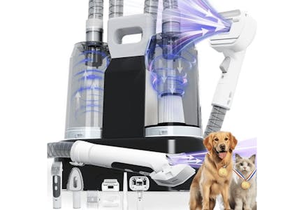 Pet Grooming Vacuum and Dryer Kit