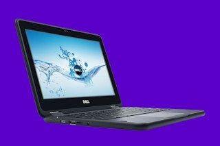 Refurbished Dell Computer on a Purple Background from Daily Steals