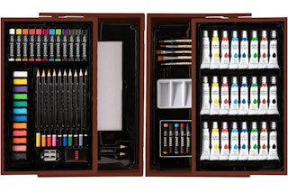 Art case B09BYFHDYC oil pastels, acrylic paints, watercolor paints, sketch pads