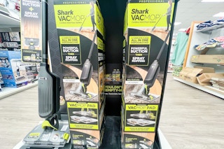 shark vacmop on display