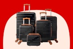 black 5-piece luggage set