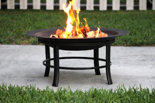 walmart mainstays fire pit stock photo