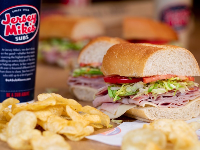 A close up on a Jersey Mike's sub