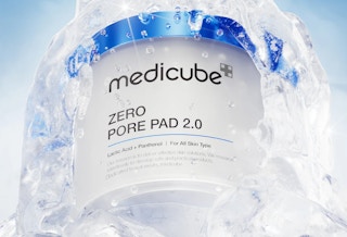 a container of toner pads in ice