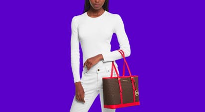 Michael Kors Jet Set Travel Small Logo Top-Zip Tote Bag, Only $99 (Reg.  $448) - The Krazy Coupon Lady