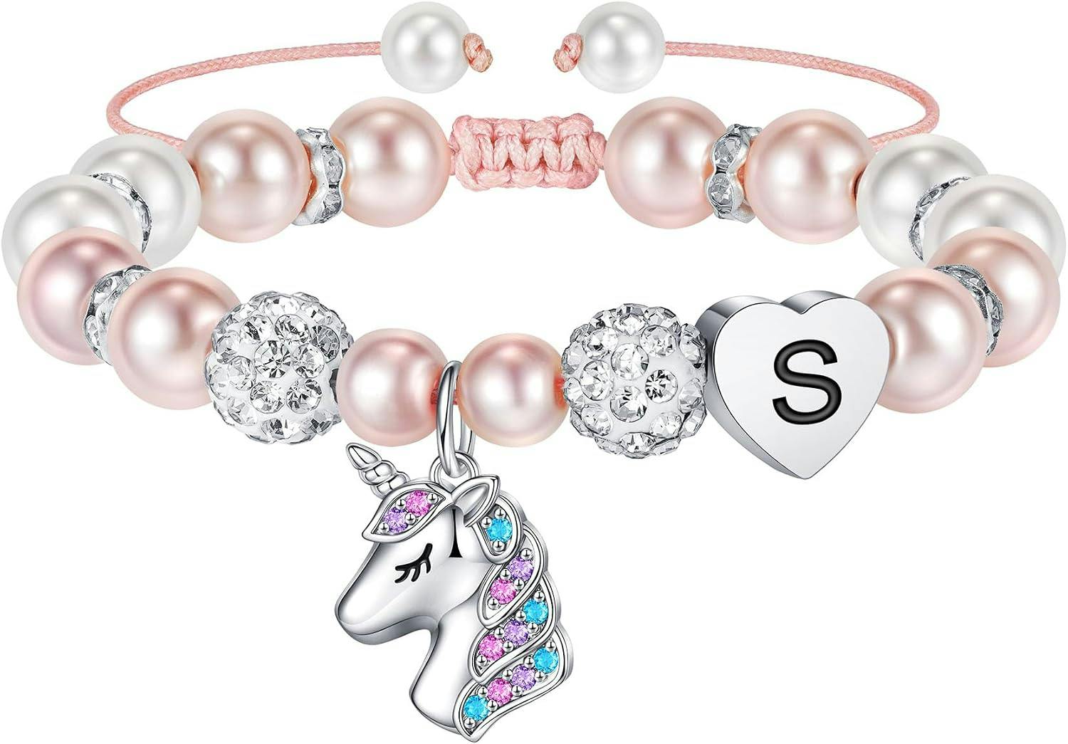 Initial Unicorn Bracelet
