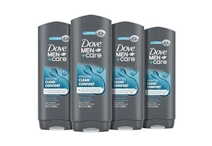 Dove Men+Care Body Wash 4-Pack