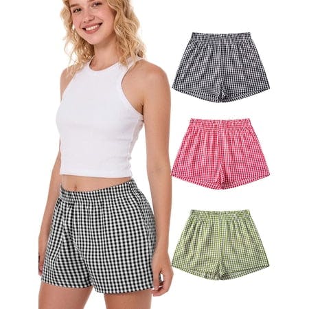 Women's Pajama Boxer Shorts 3-Pack