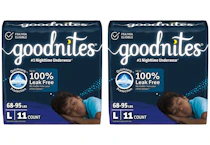 2 Goodnites Jumbo Packs