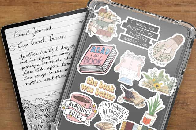 Score 50 Book-Themed Kindle Stickers for $2.99 on Amazon card image