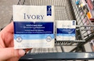 hand holding bar of ivory soap