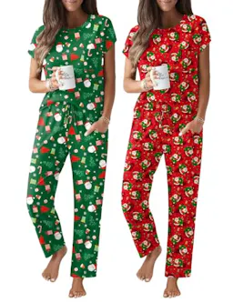 Ekouaer Holiday Pajamas 2-Pack