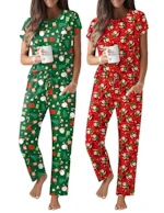 Ekouaer Holiday Pajamas 2-Pack