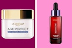 collage with l'oreal age perfect cream and revitalift serum