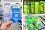 collage image of crest whitening products, garnier hair care, and gain detergent