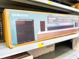 walmart samsung soundbar on shelf