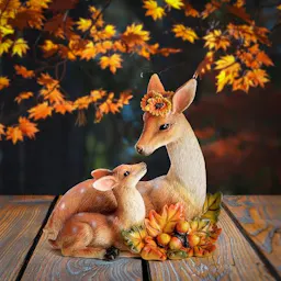 Fall Deer Garden Statue