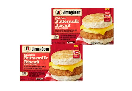2 Jimmy Dean Chicken Biscuits
