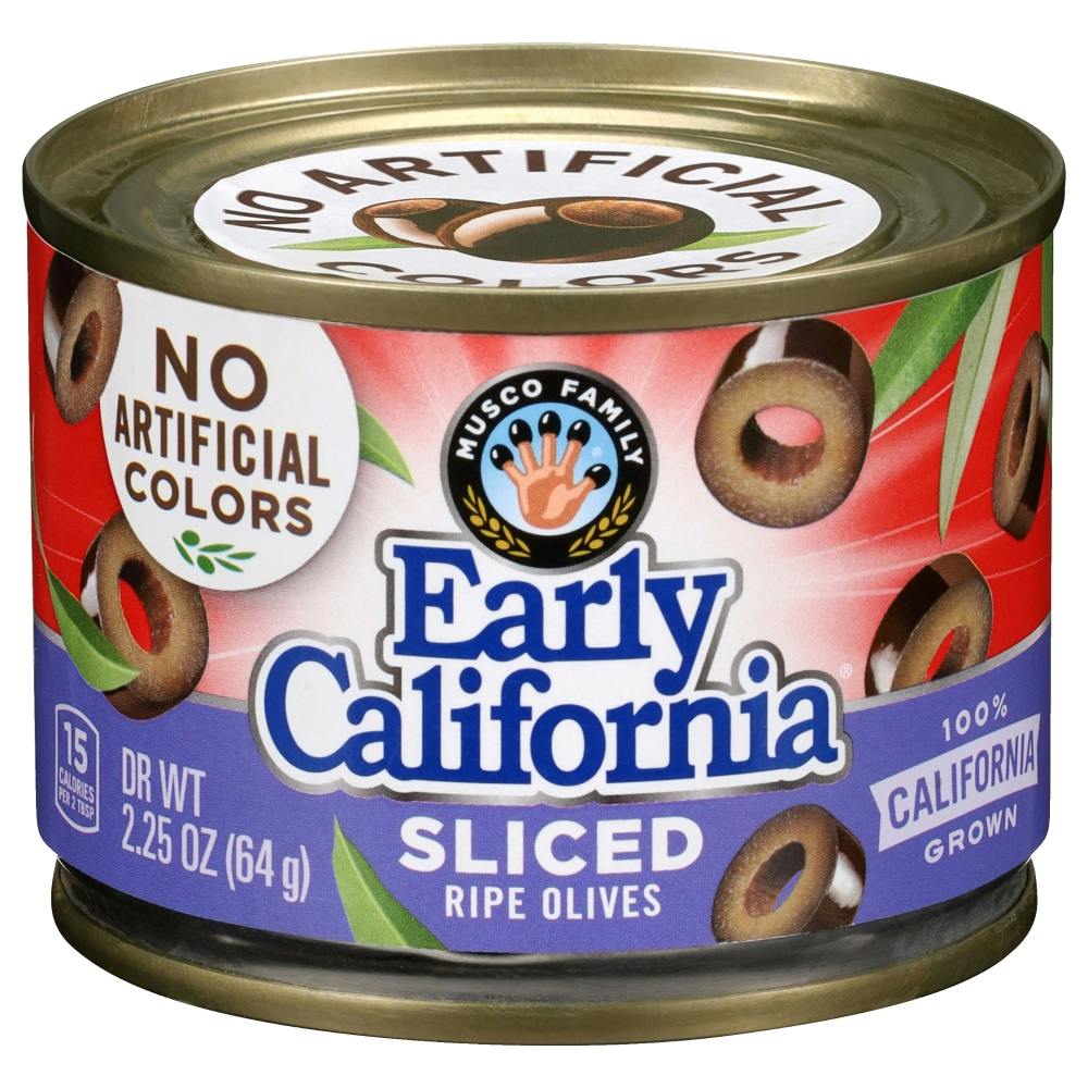 Early California Sliced Olives Can